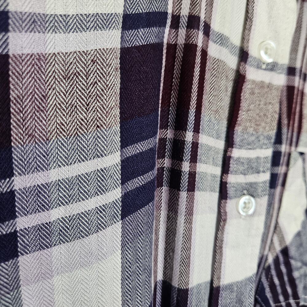 Silver Jeans Plaid Lightweight Button Down Tunic … - image 5